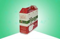 جعبه های بسته بندی کاغذ راه راه سفارشی ظروف آب میوه ای سیب با دسته قوی