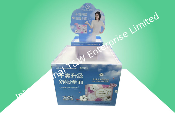 خرید صفحه نمایش پالت مقوایی تمام گرد قابل بازیافت برای ارتقاء نوار بهداشتی online manufacture