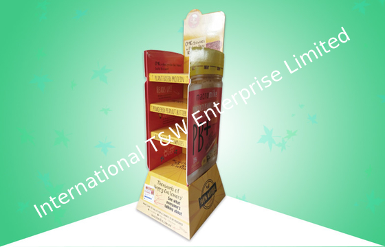 خرید صفحه نمایش پاستوریزه قوی POP 4 قفسه مواد قابل تجزیه برای تولید مواد غذایی نان online manufacture