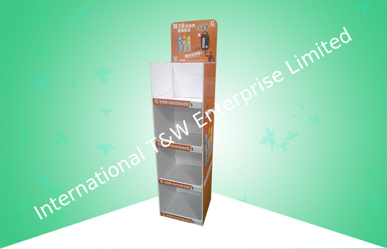 خرید مقوا POS 4 قفسه ایستاده ترویج نوشیدنی با طراحی کامل نشان می دهد online manufacture