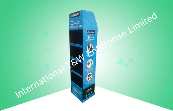 خرید ایستاده های ایستاده روی صفحه نمایش مقوا قوی 4 قفسه سفارشی برای ارتقاء هدفون online manufacture