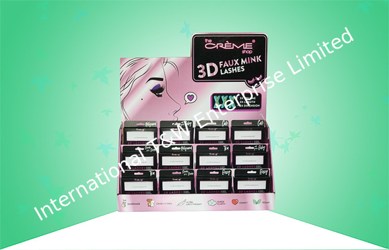 خرید صفحه مقوا سه لایه مقوایی نمایش براق برای فروش مژه های جعلی را نشان می دهد online manufacture