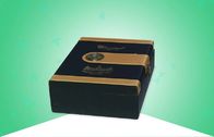 جعبه های بسته بندی کاغذ Upscale / Noble ، جعبه هدیه چوبی شراب با جلوه مخملی طلایی