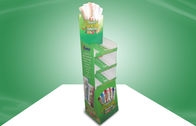 Recycled Cardboard Free Standing Display Unit With Three Shelf Promoting Snacks