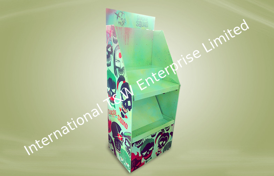 قیمت خوب Green custom product Cardboard Display Stands , corrugated floor display Glossy Finish آنلاین