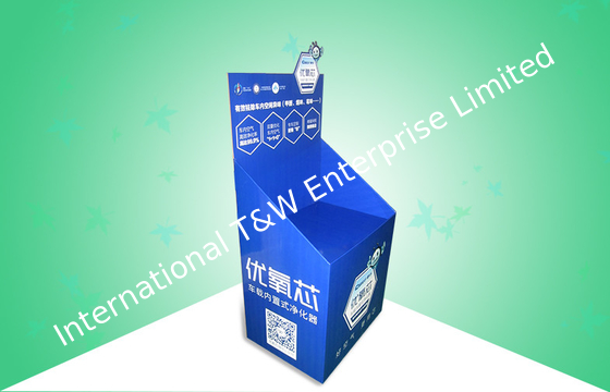 قیمت خوب Blue Cardboard Dump Bins For Promoting Air filter , Easy - assembly آنلاین