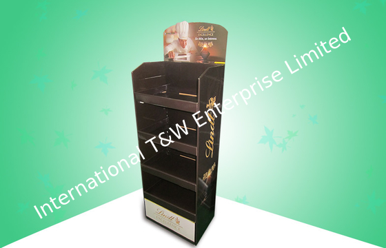 قیمت خوب Chocolate Strong Corrugated Display Stand , Shop Retail Display Racks Easy Folding آنلاین