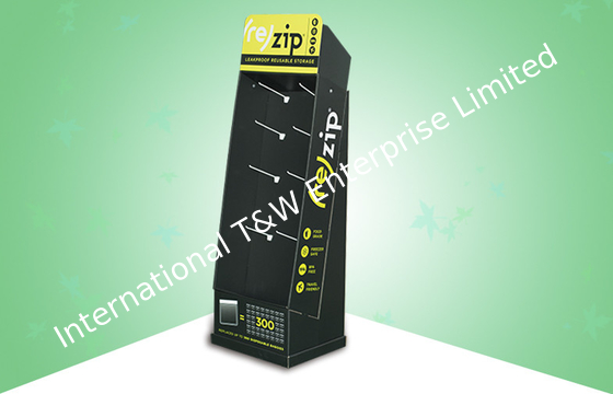 قیمت خوب Promoting Corrugated Display Stands , Cardboard Floor Display Stands With Plastic Hook آنلاین