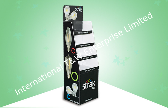 قیمت خوب Black Four Shelf Durable Point Of Sale Cardboard Displays Glossy Finish آنلاین