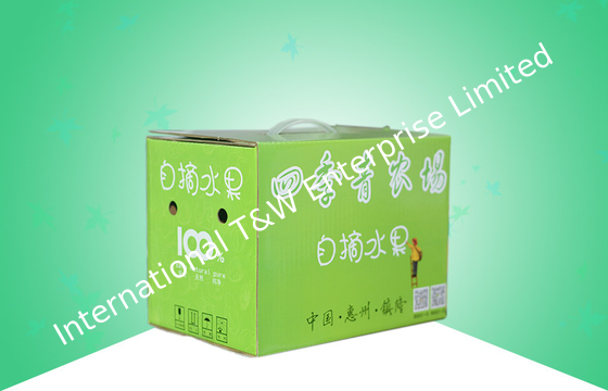 قیمت خوب Recyclable Enviromental Paper Packaging Boxes , Portable Fruit Corrugated Paper Box آنلاین