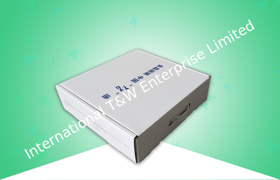 قیمت خوب جعبه بسته بندی کارتن راه راه برای شیشه ای با دستگیره پلاستیکی آنلاین