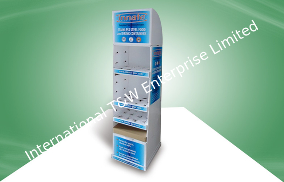 قیمت خوب نمایشگر کارتن سفارشی قابل تنظیم قفسه نمایش برای فنجان خلاء، چاپ 4C آنلاین