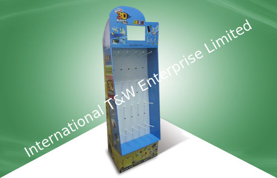 قیمت خوب Free Standing Uv Or Pp Laminated Hook Display Rack Fixed With Tv Screen آنلاین