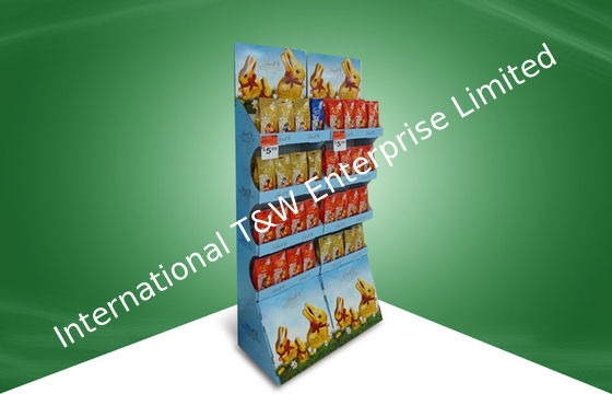 قیمت خوب Advertising Stack Up Pop Cardboard Display , Custom Cardboard Floor Displays For Chocolate آنلاین