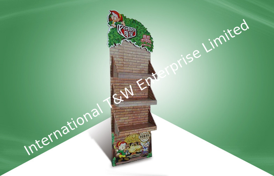 قیمت خوب Floor Standing corrugated cardboard display Stand Shop Snacks Storage آنلاین