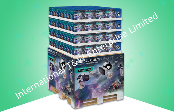 قیمت خوب صفحه نمایش بزرگ پلاستیکی راه راه، صفحه نمایش کارتن پشتیبانی از هدست 3D VR آنلاین