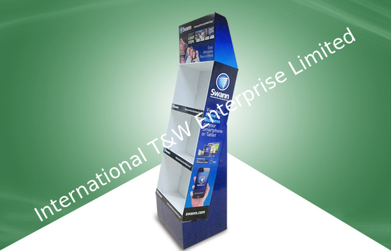 قیمت خوب Security Products POP Cardboard Display / Cardboard Floor Display With Three Shelf آنلاین
