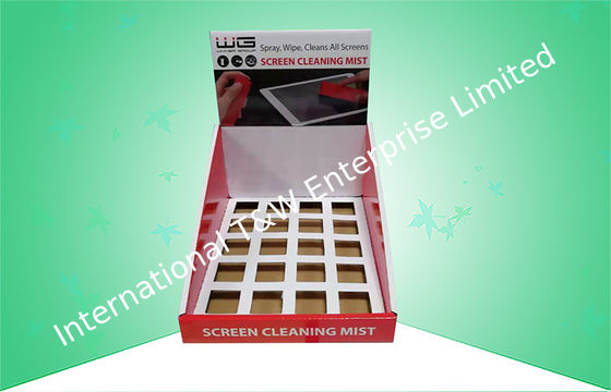 قیمت خوب صفحه نمایش پیشخوان مقابله SGS نمایش جعبه فروش پاک کننده صفحه نمایش با درج آنلاین