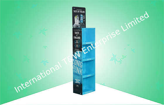 قیمت خوب صفحه مقوایی POS دارای 4 قفسه سنگین با ماندگاری با حمایت از میله های ماندگار آنلاین