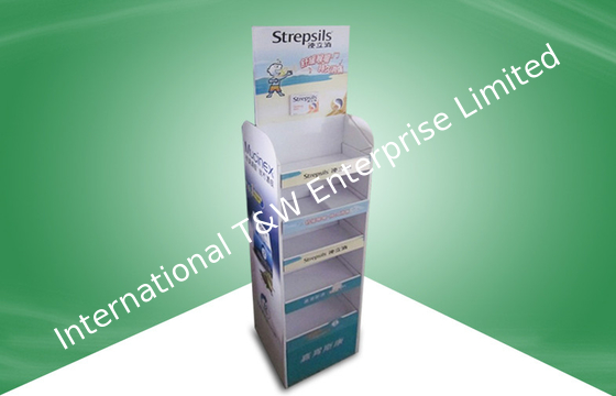 قیمت خوب Customize Cardboard Free Standing Display Units , Medicine Foldable Display Stand Recyclable آنلاین