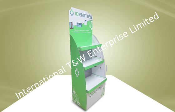 قیمت خوب Green Cardboard Display Stands Adjustable Shelves For Health Care Products آنلاین