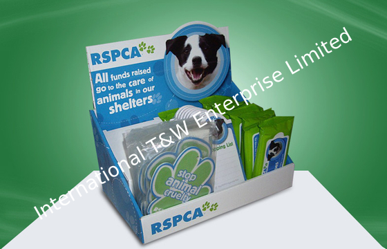 قیمت خوب Pet Item  Promotional Cardboard Countertop Display With 4 Colors Glossy PP lamination آنلاین